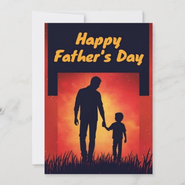 Bright Red Fathers Day Card (Front)