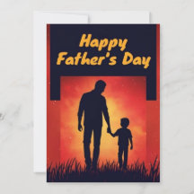 Bright Red Fathers Day Card