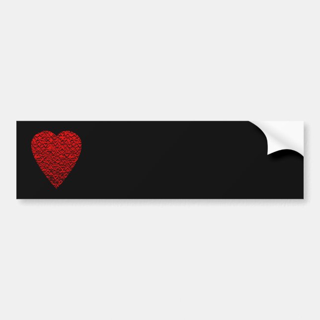 Bright Red Heart Picture. Bumper Sticker (Front)