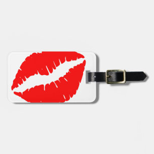 Bright Red Kiss Luggage Tag