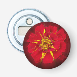 bright red marigold bottle opener