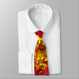 bright red marigold tie