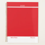 Bright Red Minimalist Planner<br><div class="desc">Stay organized in a way that feels cute and intentional. This red undated planner features a clean, minimal layout designed for everyday use without visual overwhelm. Part of the Foundation Series of works: No pattern. Just color and the same signature structures found throughout the catalog. Personalize the cover with your...</div>