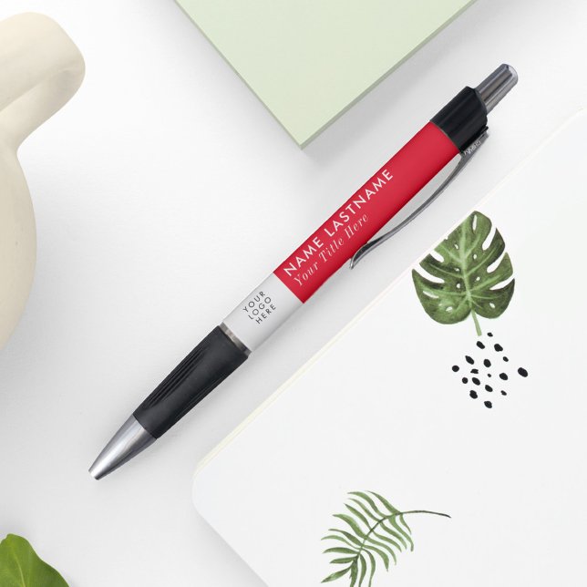 Bright Red Modern Simple Custom Logo Business (Creator Uploaded)