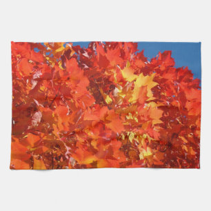 Bright Red Orange yellow Autumn Towels custom