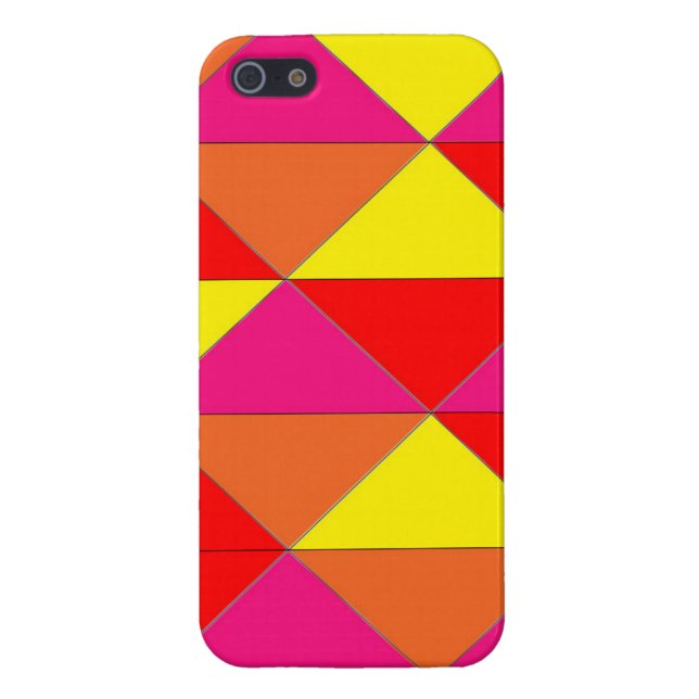 Bright Red Orange Yellow Pink glossy case (Back)