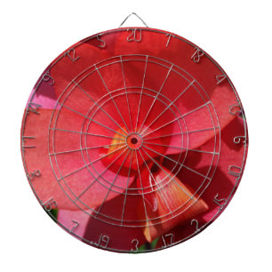 bright red petals dartboard