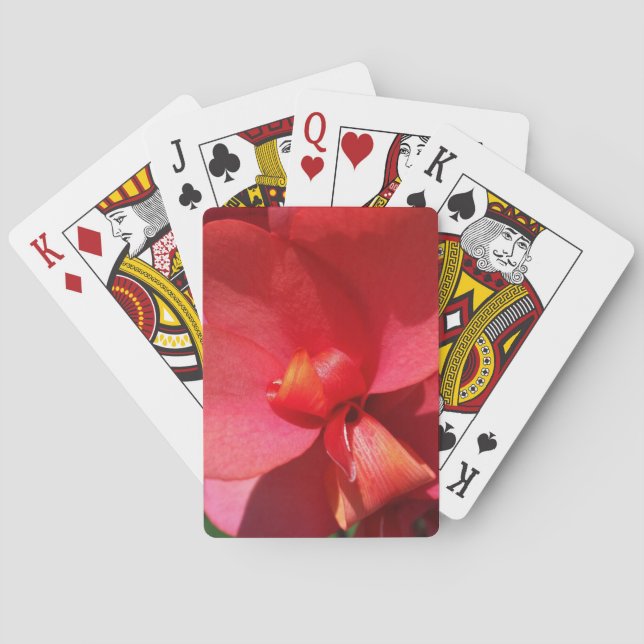 bright red petals playing cards (Back)