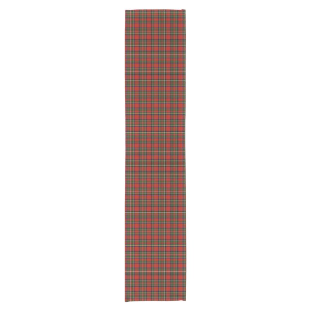 Bright Red Plaid Short Table Runner (Front)