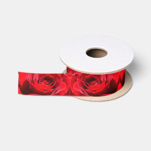 Bright Red Rose Satin Ribbon