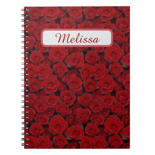 Bright Red Roses Notebook (Front)