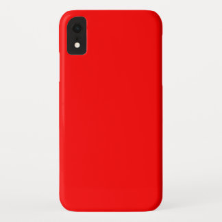 Bright Red Solid Colour Background iPhone XR Case