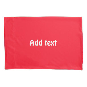 Bright red solid plain pillowcase