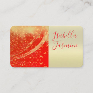 Bright Red, Stars, Wedding, Business card
