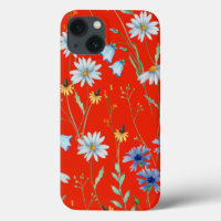 Bright Red Summer Floral