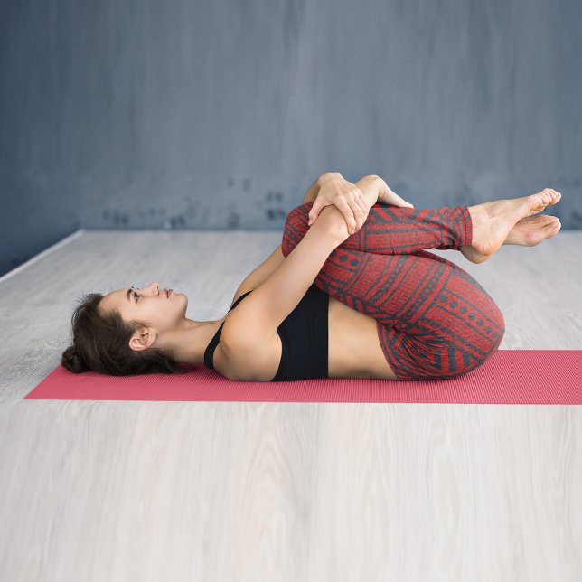 Bright Red Tribe Art Leggings (Creator Uploaded)