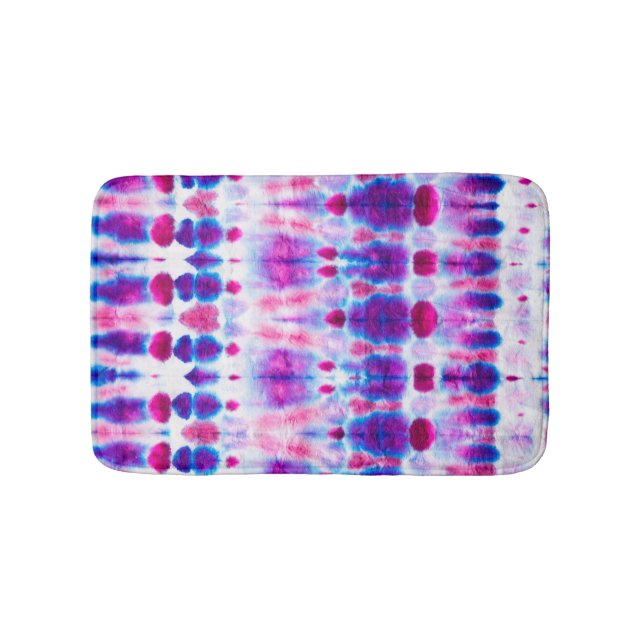 Bright Red Yellow Abstract Art Bath Mat (Front)