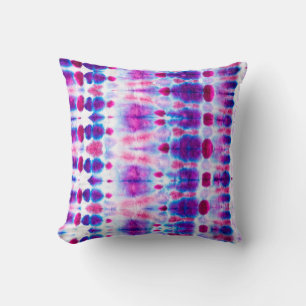 Bright Red Yellow Abstract Art Cushion