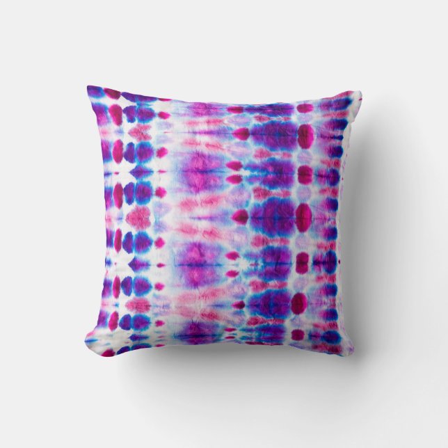 Bright Red Yellow Abstract Art Cushion (Front)