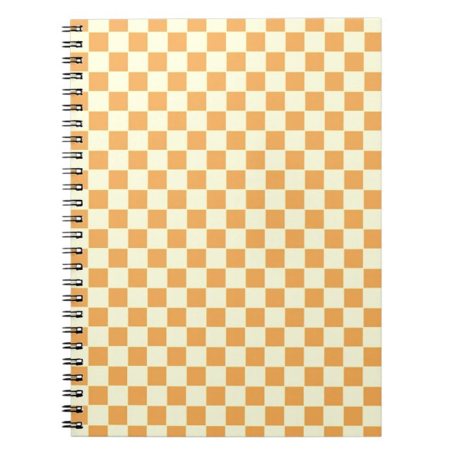 Bright Retro Checkerboard Design Notebook (Front)