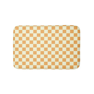 Bright Retro Chequerboard Design Bath Mat