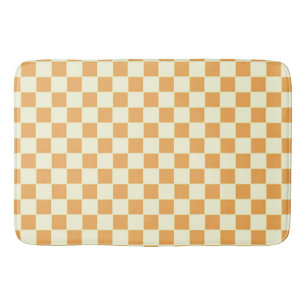 Bright Retro Chequerboard Design Bath Mat
