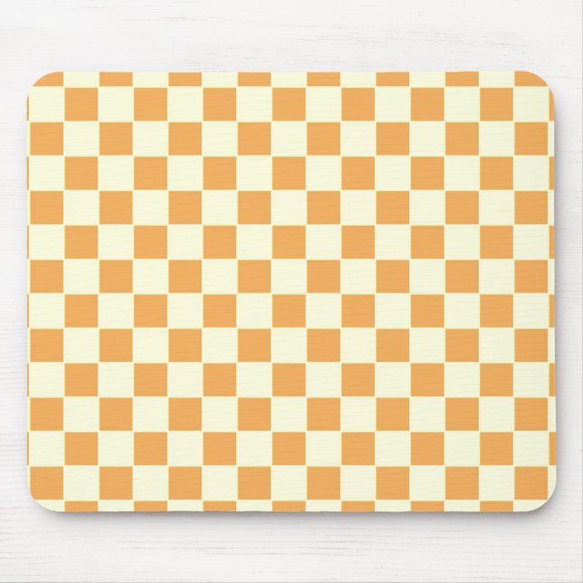 Bright Retro Chequerboard Design Mouse Pad (Front)