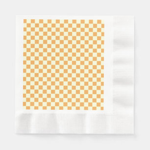 Bright Retro Chequerboard Design Napkin