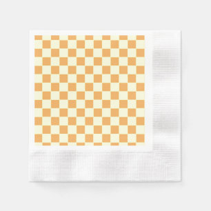 Bright Retro Chequerboard Design Napkin