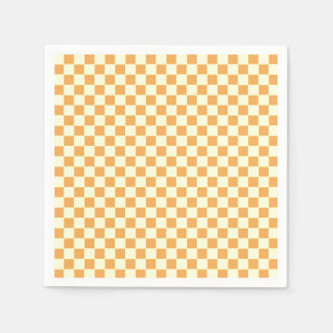 Bright Retro Chequerboard Design Napkin