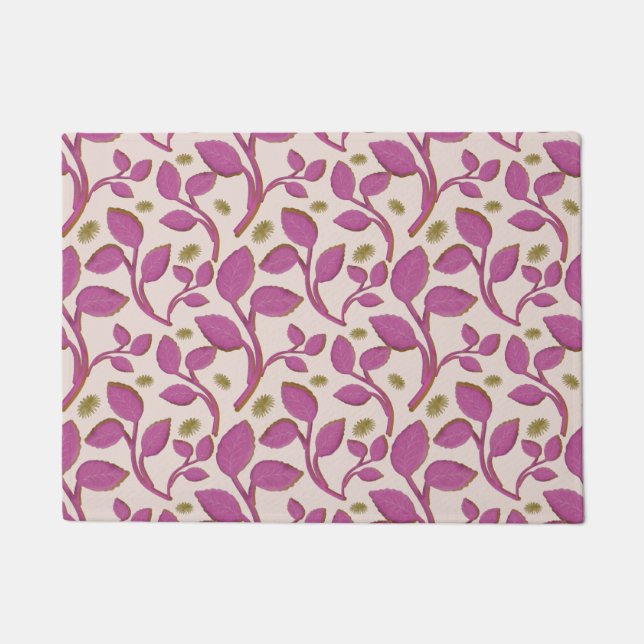 Bright Retro Floral Seamless Pattern  Wrapping Pap Doormat (Front)