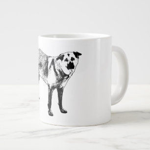 bright ridge calm, tibetan mix large coffee mug