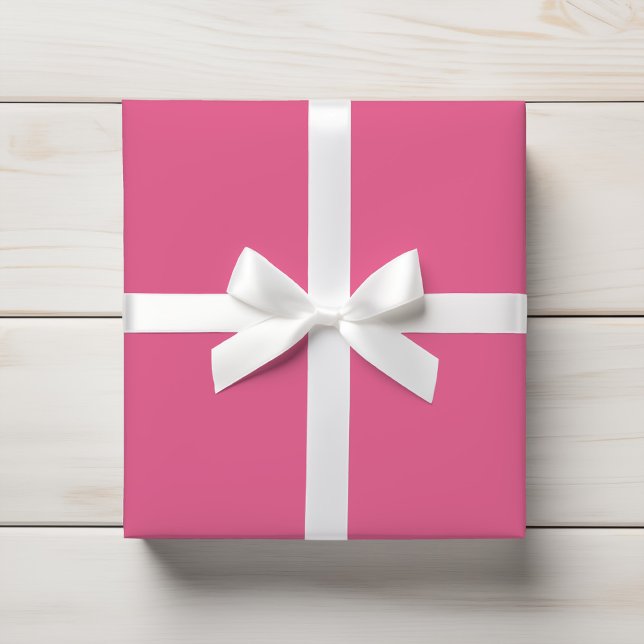 Bright Rose Medium Pink Solid Wrapping Paper (Creator Uploaded)