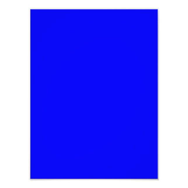 Bright Royal Blue Solid Trend Colour Background Photo Print (Front)