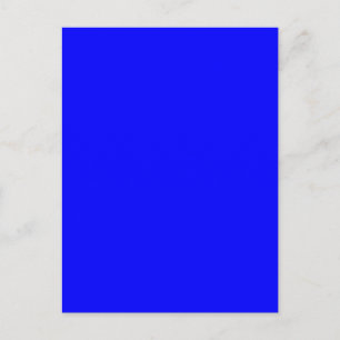 Bright Royal Blue Solid Trend Colour Background Postcard