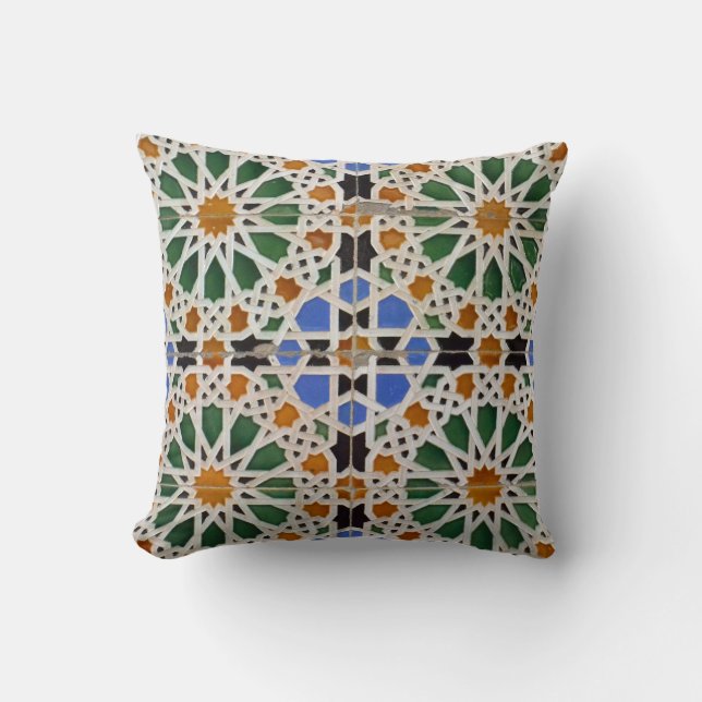 Bright Rustic Mosaic Cushion (Front)