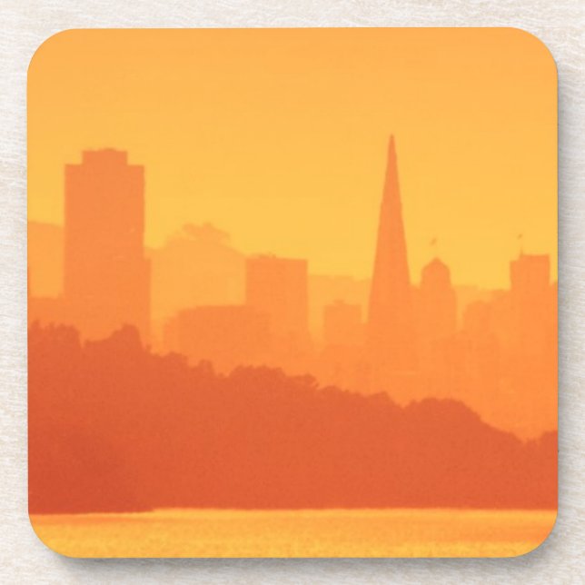 Bright San Francisco sunset. Coaster (Front)