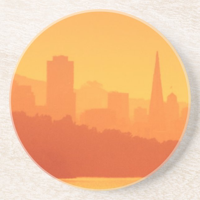 Bright San Francisco sunset. Coaster (Front)