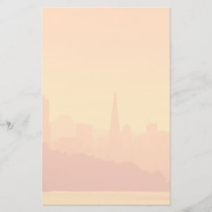 Bright San Francisco sunset. Stationery