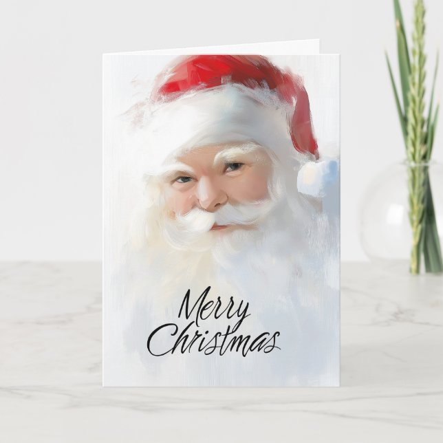 Bright Santa Christmas Card (Front)