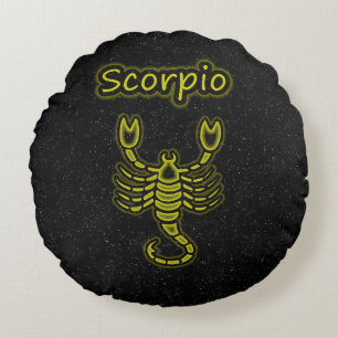 Bright Scorpio Round Cushion