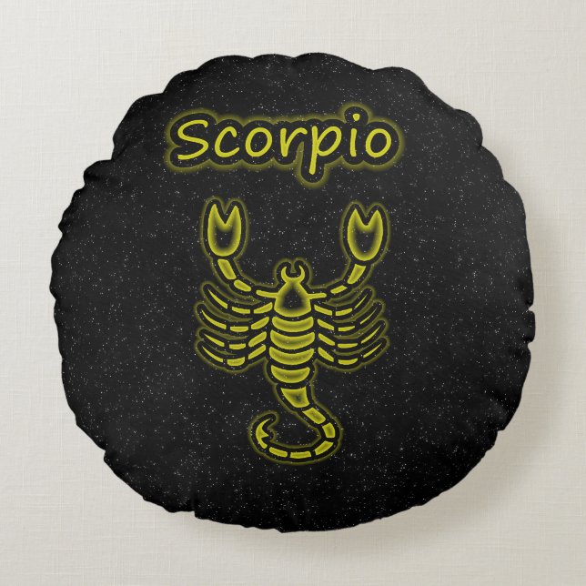 Bright Scorpio Round Cushion (Front)