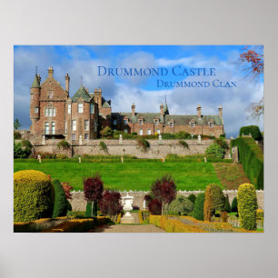Bright Scottish Drummond Clan's Castle  Poster