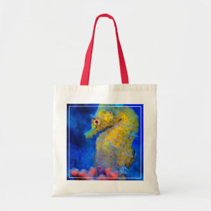 Bright Seahorse Hippocampus Tote Bag