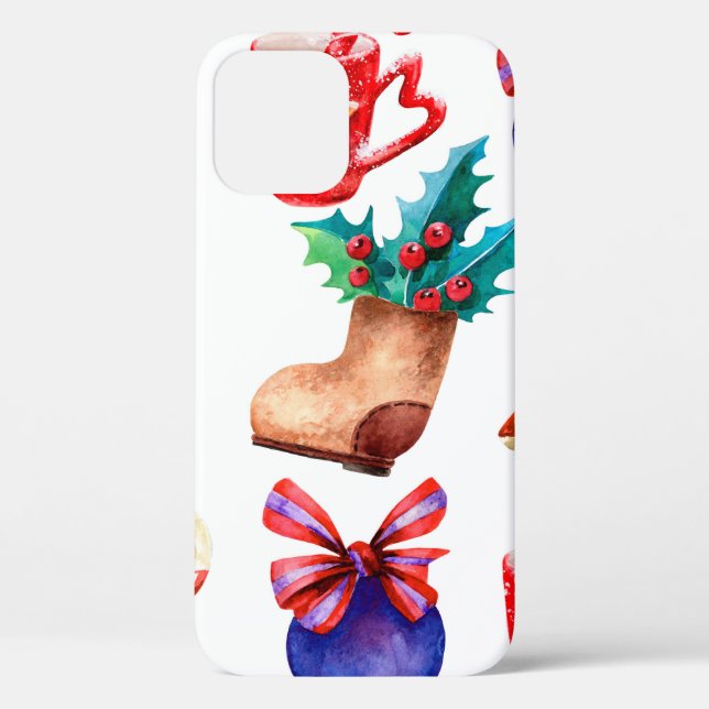 Bright, seamless New Year's pattern of candies, ba Case-Mate iPhone Case (Back)
