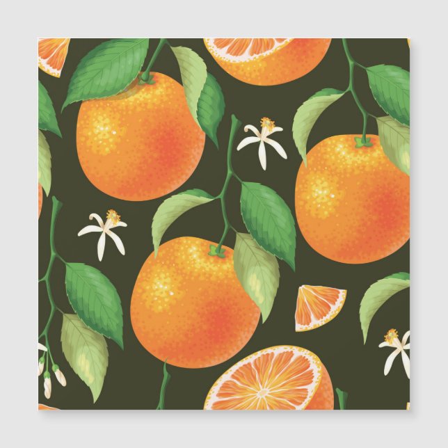 Bright seamless orange pattern design. (Front)