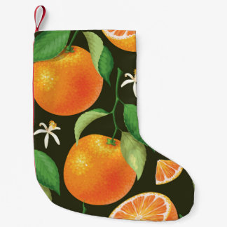 Bright seamless orange pattern design. small christmas stocking