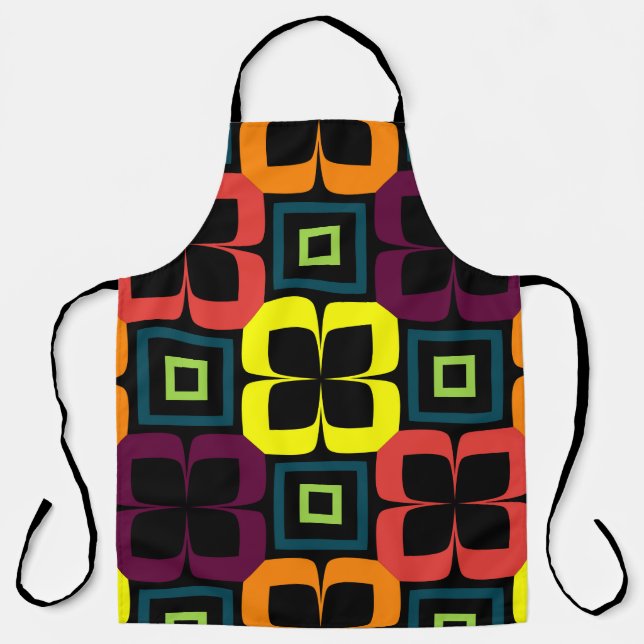 Bright seamless pattern with colorful flowers on a apron (Front)