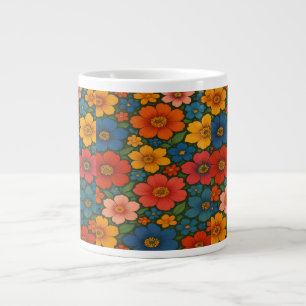 Bright Seamless Wildflower Pattern  Large Coffee Mug