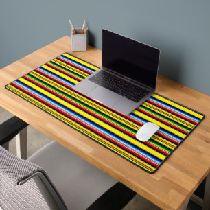 Bright serape stripes desk mat